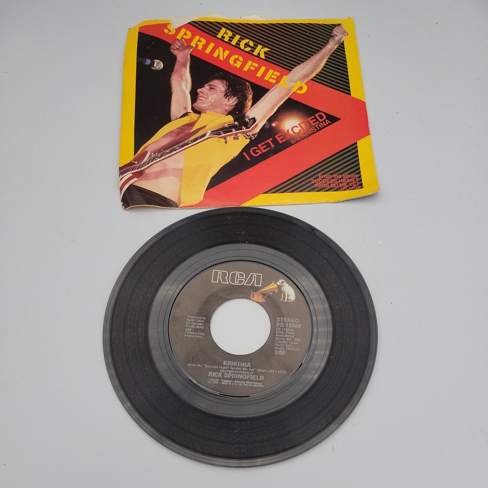 Rick Springfield I Get Excited Kristina PB 13303 45rpm Vinyl Record PS VG++